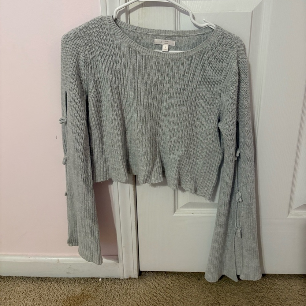 Grey Cropped Sweater